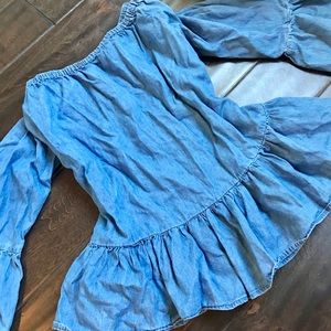 [Charming Charlie] Denim Off The Shoulder Top